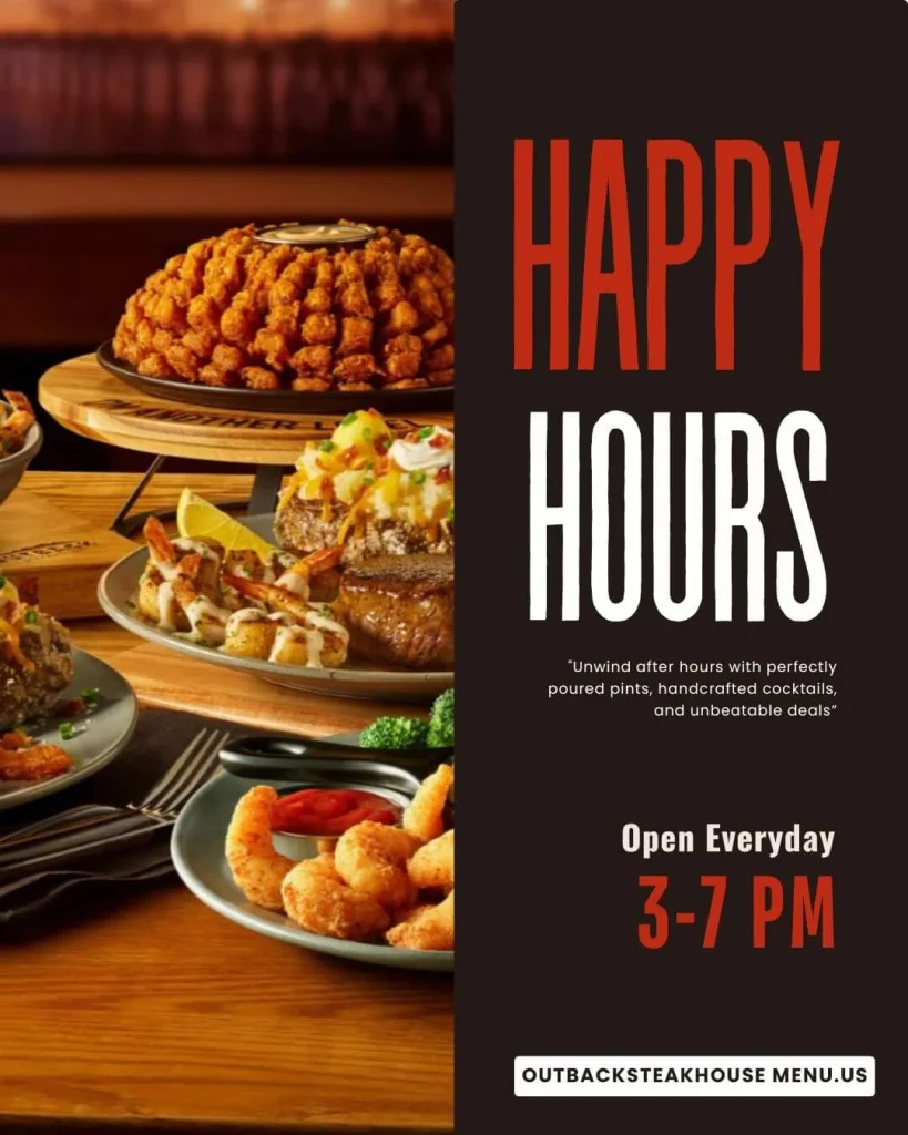 Outback Steakhouse Happy Hour Menu